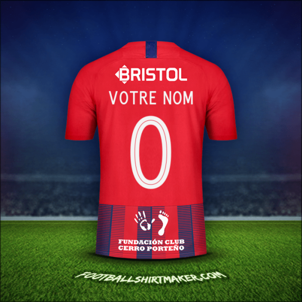 Maillot Club Cerro Porteño Libertadores 2019 -  votre nom - 0