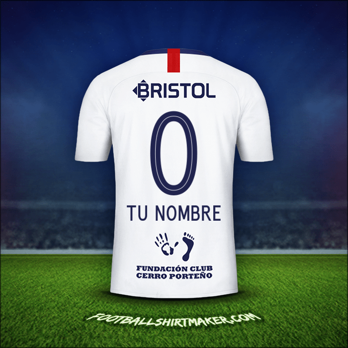 Camiseta Club Cerro Porteño 2019 Visita -  tu nombre - 0