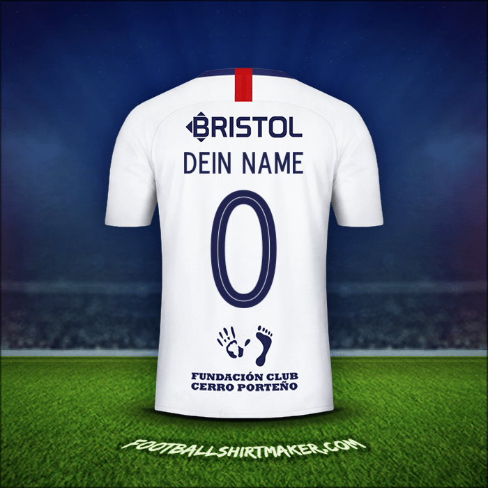 Trikot Club Cerro Porteño Libertadores 2019 Auswärts -  dein name - 0