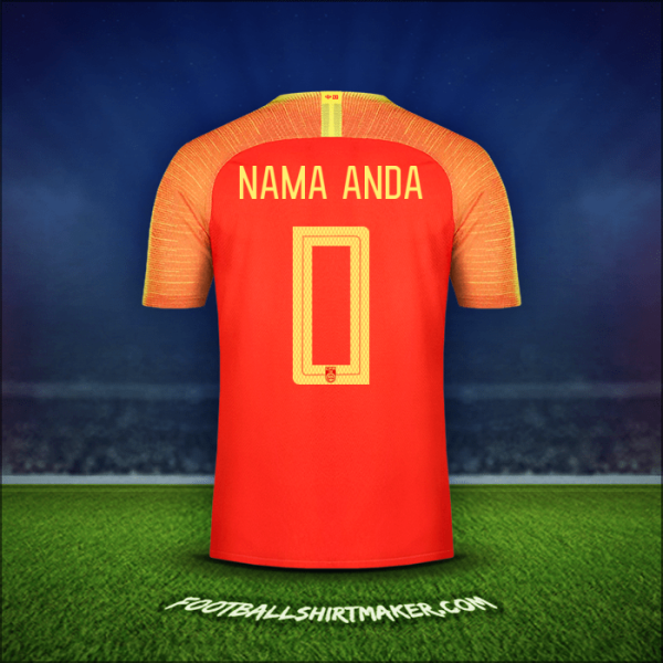 Jersey Tiongkok 2018/19 -  nama anda - 0