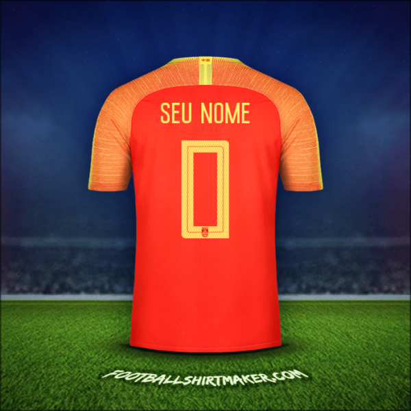 Camisa China 2018/19 -  seu nome - 0