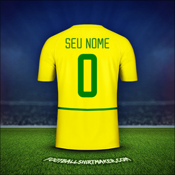 Camisa Brasil 2002/04 -  seu nome - 0