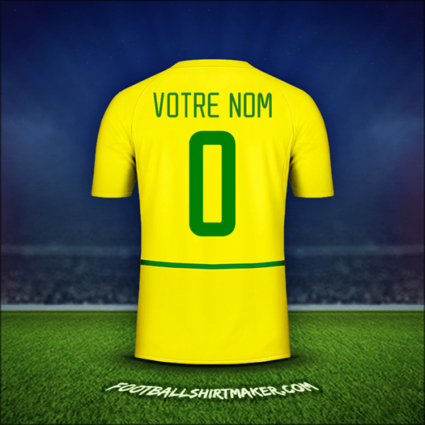 Maillot Brésil 2002/04 -  votre nom - 0