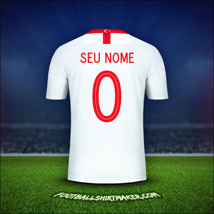 Camisa Turquia 2018/19 Alternativa -  seu nome - 0