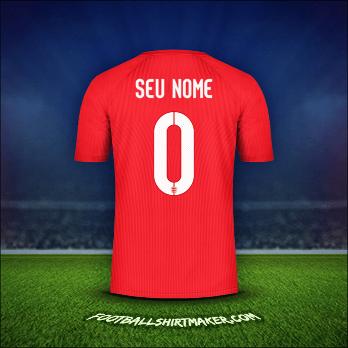 Camisa Inglaterra 2014/15 Alternativa -  seu nome - 0