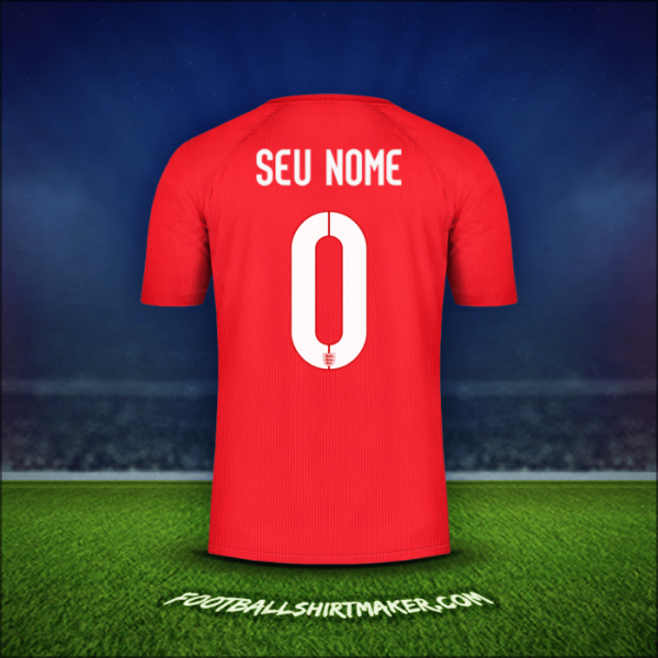Camisa Inglaterra 2014/15 Alternativa -  seu nome - 0