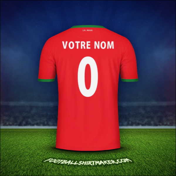 Maillot Iran 2014 Extérieur -  votre nom - 0