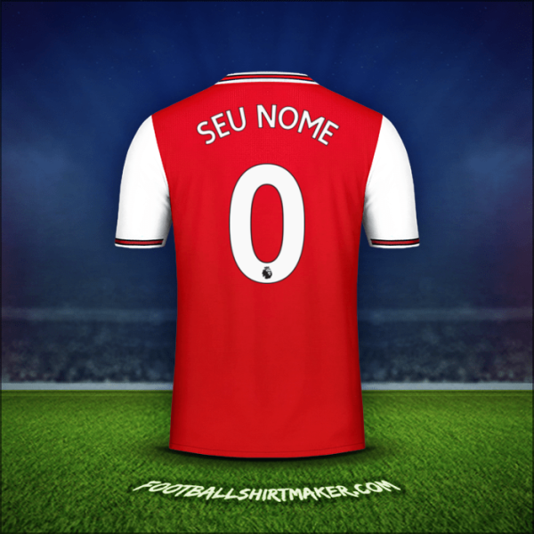Camisa Arsenal 2019/20 -  seu nome - 0