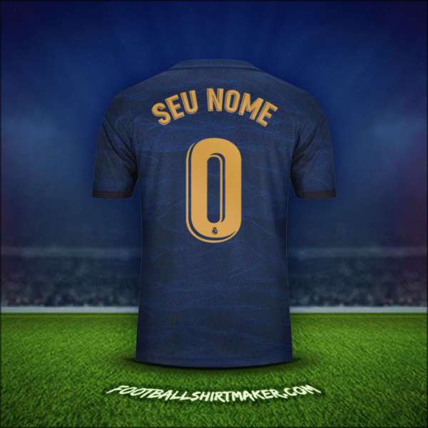Camisa Real Madrid CF 2019/20 Alternativa -  seu nome - 0