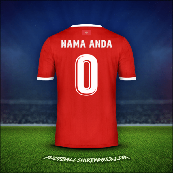 Jersey Maroko AFCON 2019 -  nama anda - 0