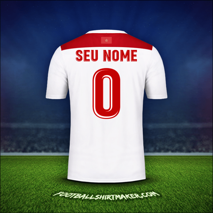 Camisa Marrocos AFCON 2019 Alternativa -  seu nome - 0