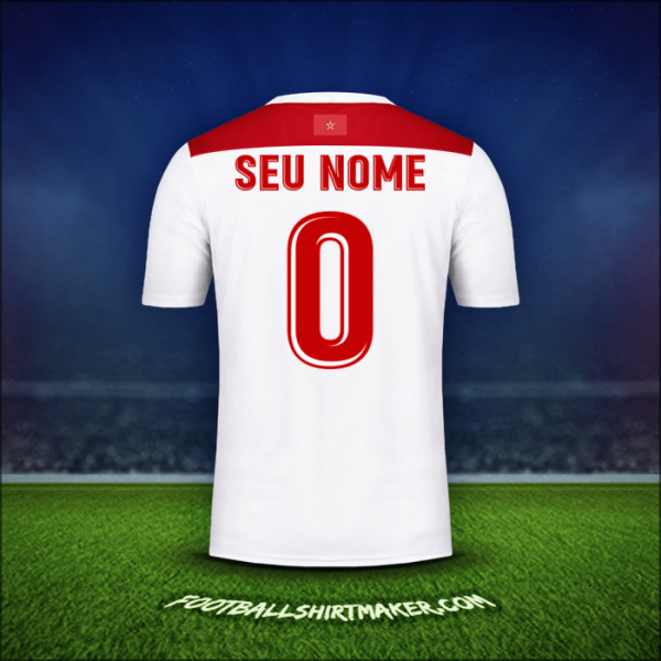 Camisa Marrocos AFCON 2019 Alternativa -  seu nome - 0