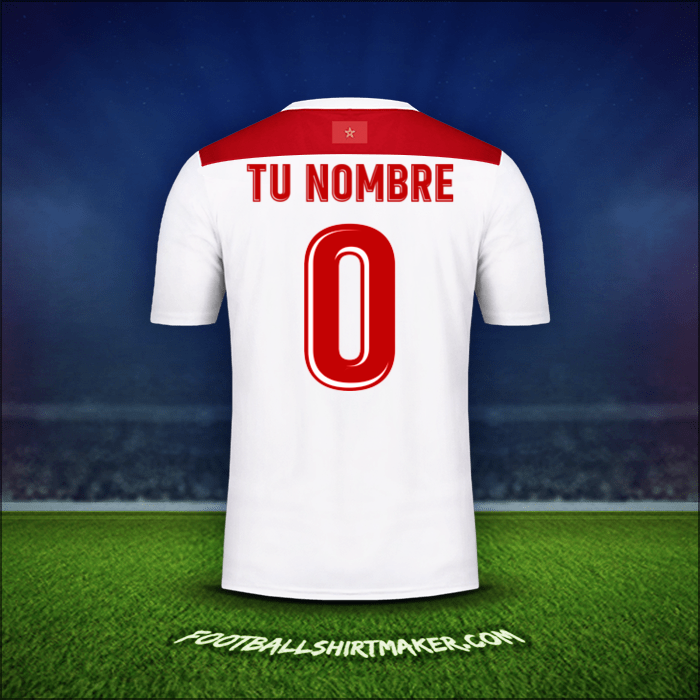 Camiseta Marruecos AFCON 2019 Visita -  tu nombre - 0