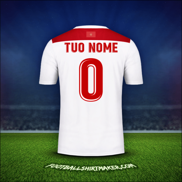 Maglia Marocco AFCON 2019 Seconda -  tuo nome - 0