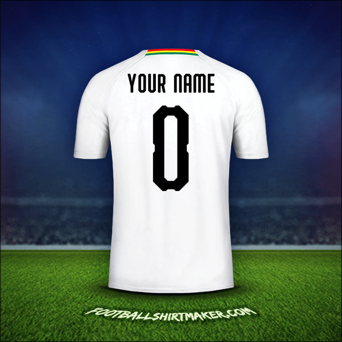 Jersey Ghana 2018/19 Away -  your name - 0