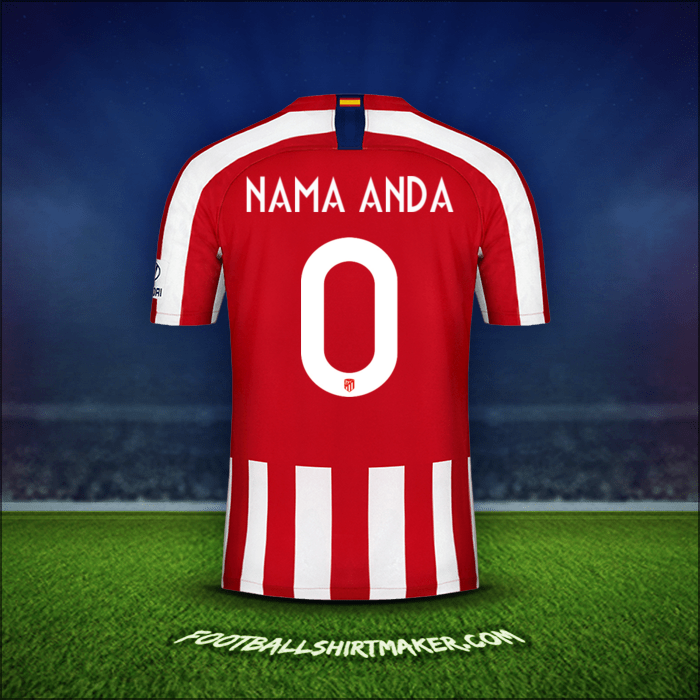 Jersey Atletico Madrid Cup 2019/20 -  nama anda - 0
