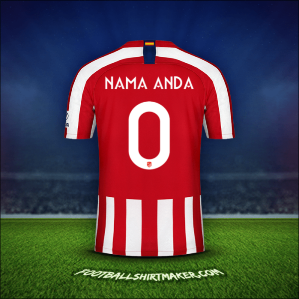 Jersey Atletico Madrid Cup 2019/20 -  nama anda - 0