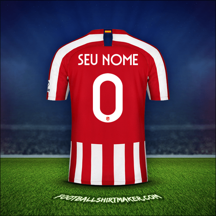 Camisa Atletico Madrid Cup 2019/20 -  seu nome - 0