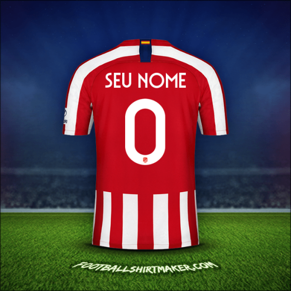 Camisa Atletico Madrid Cup 2019/20 -  seu nome - 0