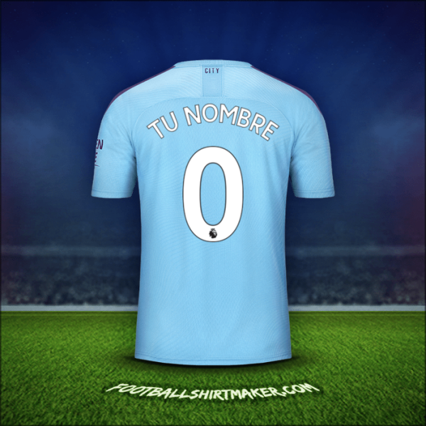 Camiseta Manchester City 2019/20 -  tu nombre - 0