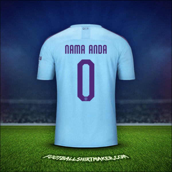 Jersey Manchester City Cup 2019/20 -  nama anda - 0