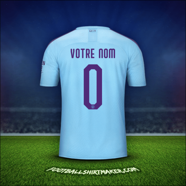 Maillot Manchester City Cup 2019/20 -  votre nom - 0