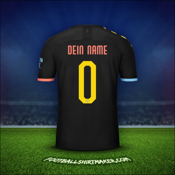 Trikot Manchester City Cup 2019/20 Auswärts -  dein name - 0