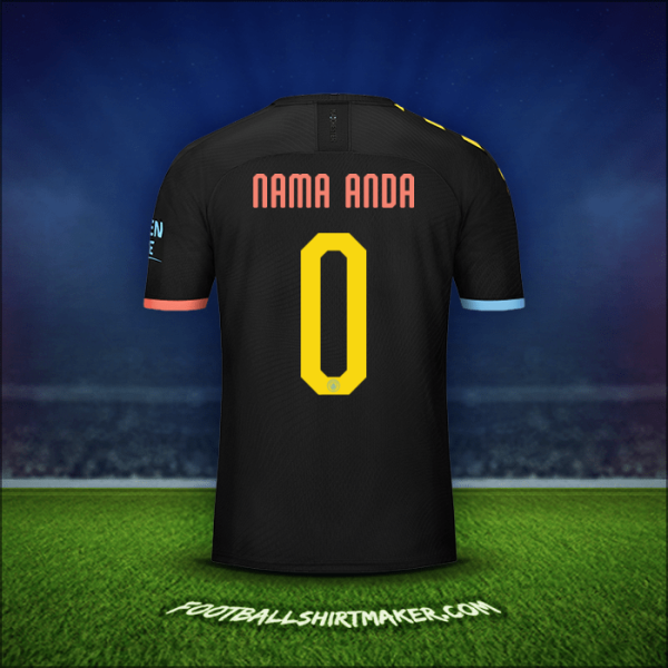 Jersey Manchester City Cup 2019/20 Alternatif -  nama anda - 0