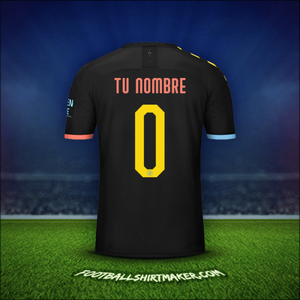 Camiseta Manchester City Cup 2019/20 Visita -  tu nombre - 0