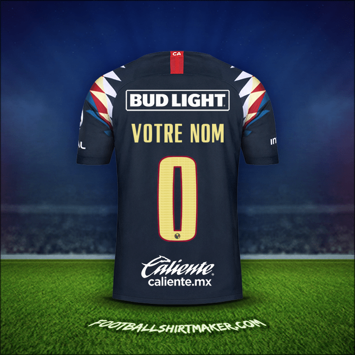 Maillot Club America 2019/20 Extérieur -  votre nom - 0