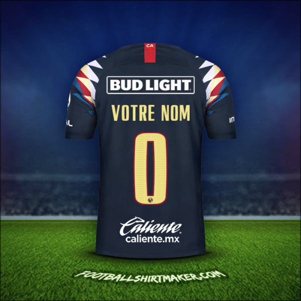 Maillot Club America 2019/20 Extérieur -  votre nom - 0