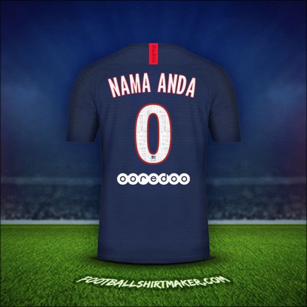 Jersey Paris Saint Germain 2019/20 -  nama anda - 0