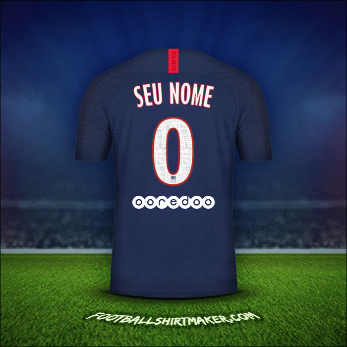 Camisa Paris Saint Germain 2019/20 -  seu nome - 0