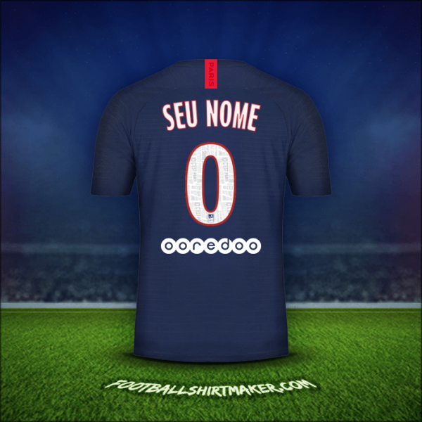 Camisa Paris Saint Germain 2019/20 -  seu nome - 0