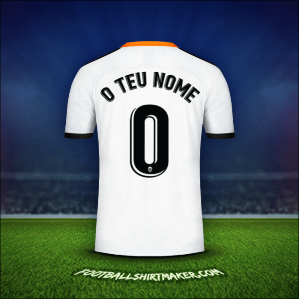 Camisola Valencia CF 2019/20 -  o teu nome - 0