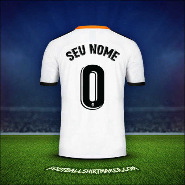 Camisa Valencia CF 2019/20 -  seu nome - 0
