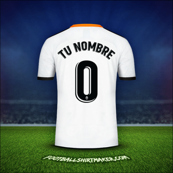 Jersey Valencia CF 2019/20 -  tu nombre - 0