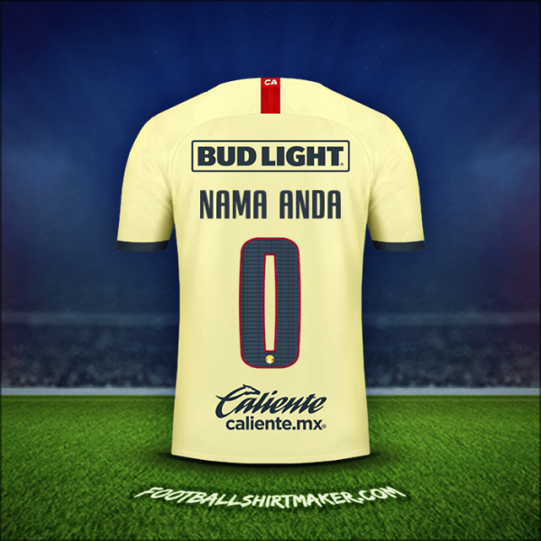 Jersey Club America 2019/20 -  nama anda - 0