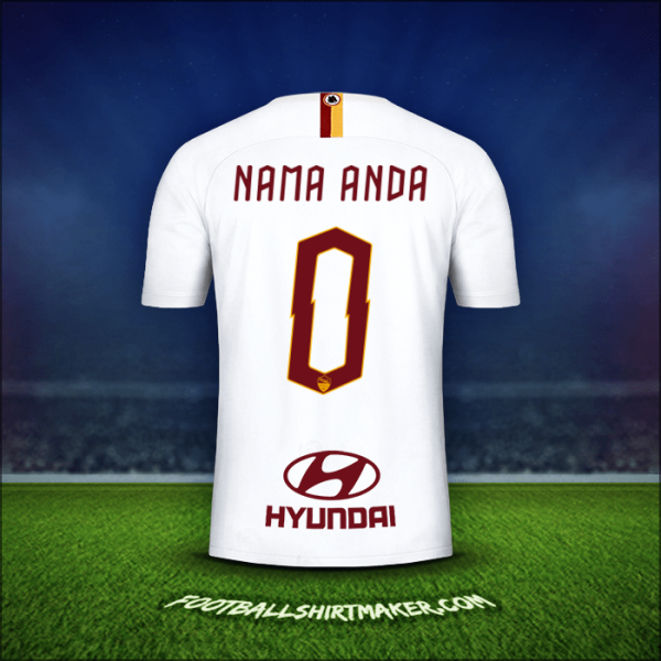 Jersey AS Roma 2019/20 Alternatif -  nama anda - 0