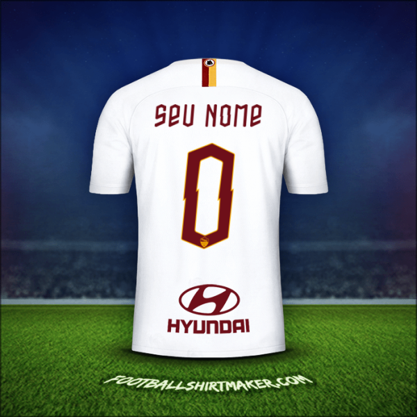 Camisa AS Roma 2019/20 Alternativa -  seu nome - 0
