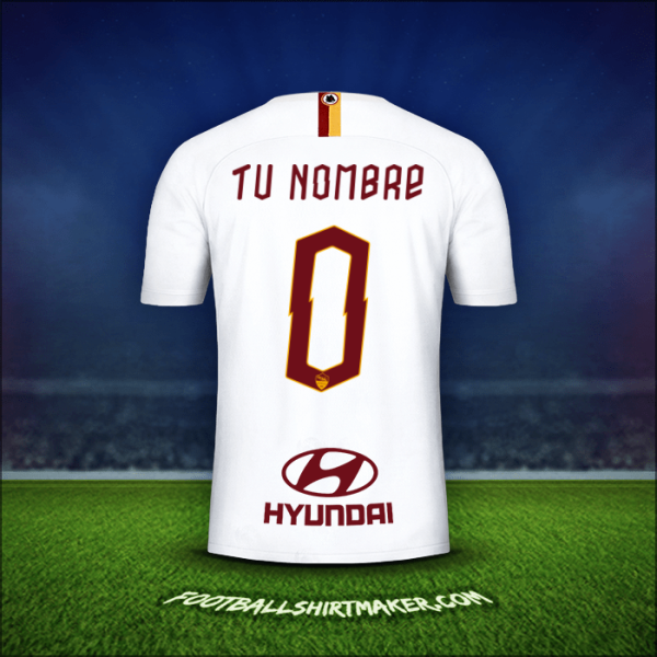 Jersey AS Roma 2019/20 Visita -  tu nombre - 0