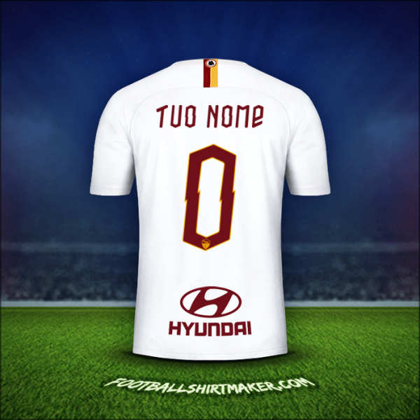 Maglia AS Roma 2019/20 Seconda -  tuo nome - 0