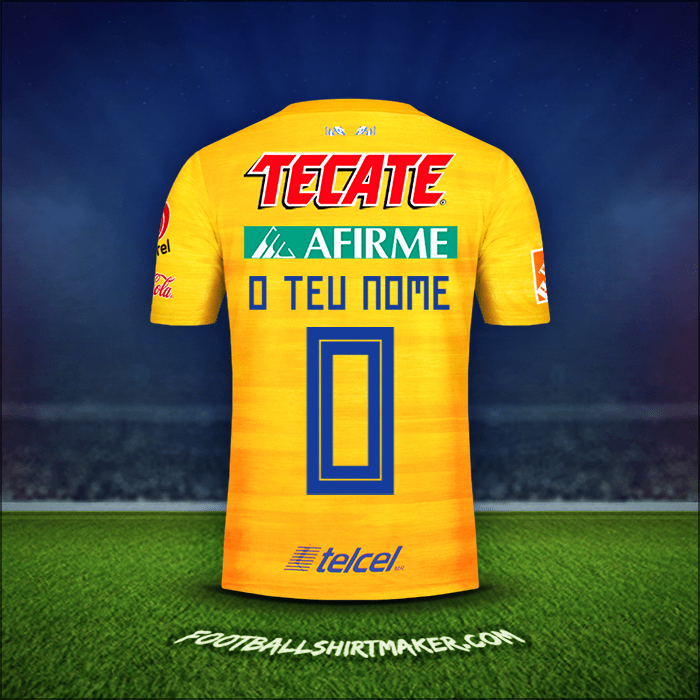 Camisola Tigres UANL 2019/20 -  o teu nome - 0