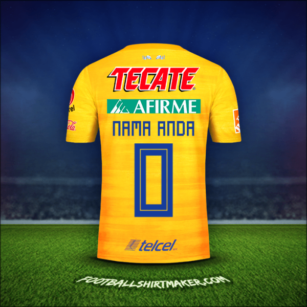 Jersey Tigres UANL 2019/20 -  nama anda - 0