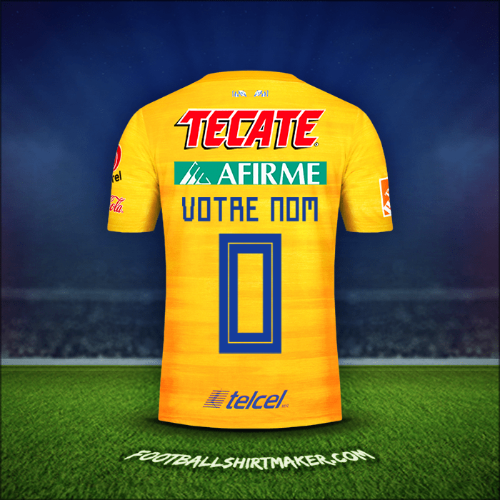 Maillot Tigres UANL 2019/20 -  votre nom - 0