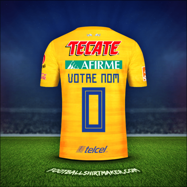 Maillot Tigres UANL 2019/20 -  votre nom - 0