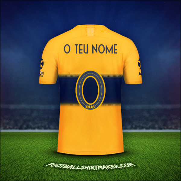 Camisola Boca Juniors 2019/20 Alternativa -  o teu nome - 0