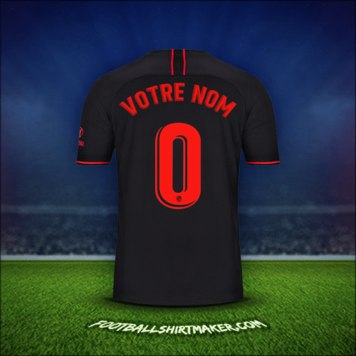 Maillot Atletico Madrid 2019/20 Extérieur -  votre nom - 0