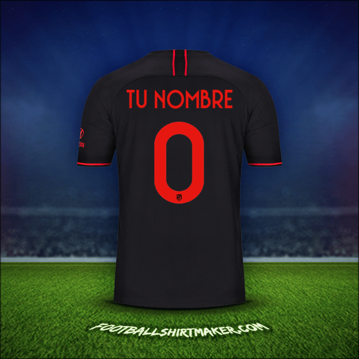Camiseta Atletico Madrid Cup 2019/20 Visita -  tu nombre - 0