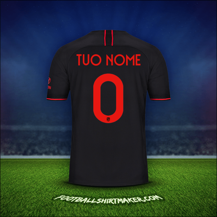 Maglia Atletico Madrid Cup 2019/20 Seconda -  tuo nome - 0